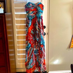Aidan Mattox high-low, strapless dress. Size 4.